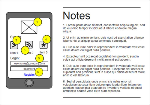 Mockingbird Wireframe