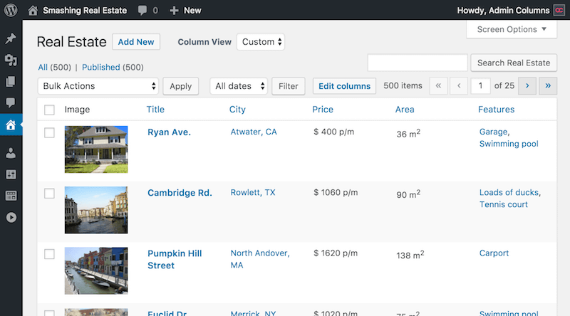 overview real-estate portfolio