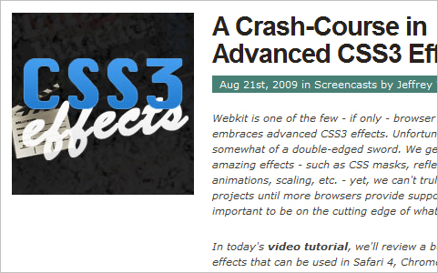 A Crash-Course in Advanced CSS3 Effects