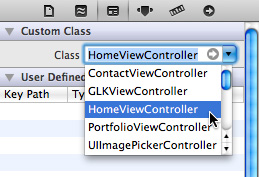 Connecting HomeViewController Class