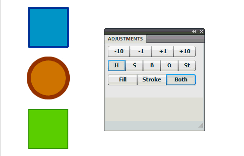 Adjustments panel