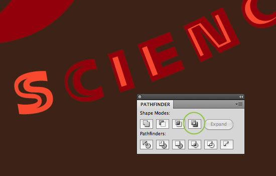 The Exclude tool (circled in green) is excellent for removing shapes from within objects