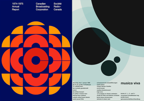 Two examples from Jon Yablonski’s recreation of Swiss design classics with CSS.
