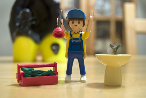 A Lego plumber
