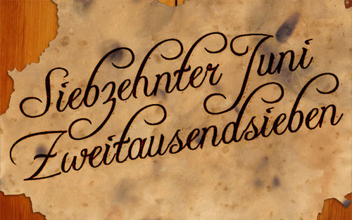 Beauty of Typography - This Day in Type — Participate! - am besten bewertet/Michael van Laar — June 17, 2007 — Freebooter Script