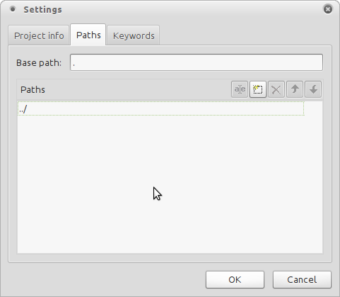 Paths info tab of Poedit