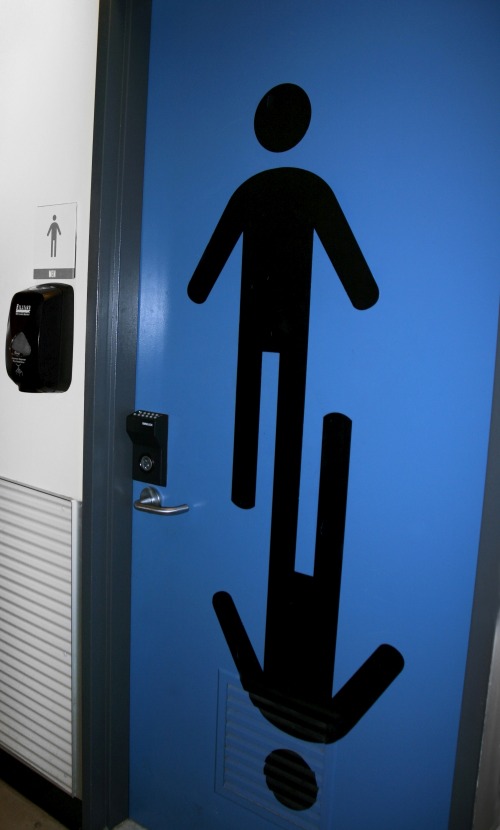 Wayfinding and Typographic Signs - mens-room