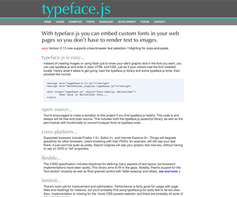 Typeface.js