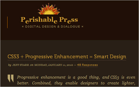 CSS3 + Progressive Enhancement = Smart Design 