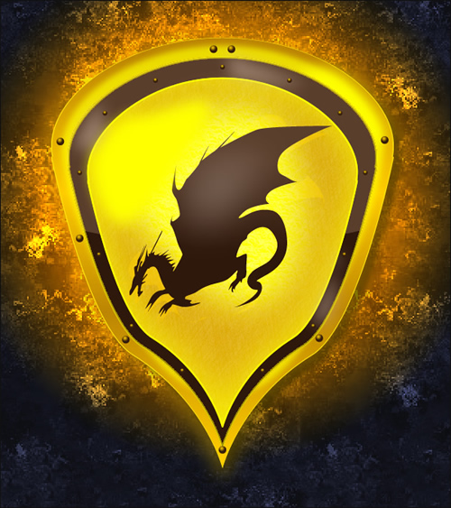 Dragon shield illustration
