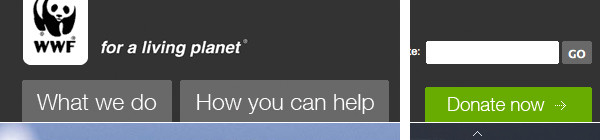 Varying call-to-action sizes in WWF design header