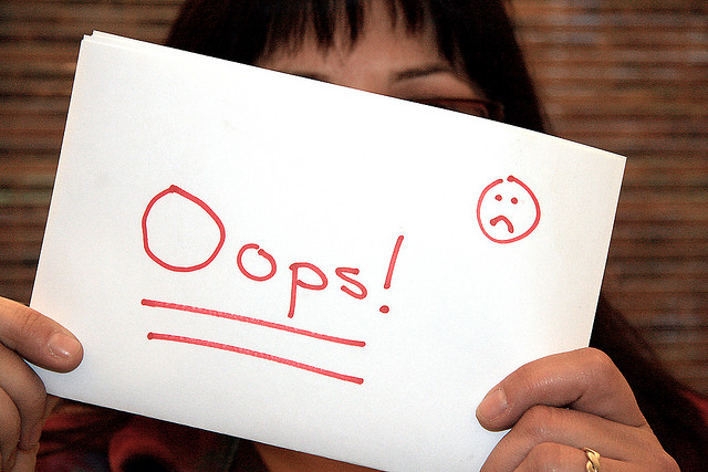 Mistakes are a part of the job - as long as you learn from those mistakes. Image courtesy of flickr/ktpupp