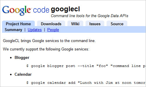 Google Command Line