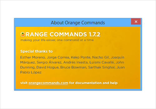Orange Commands for Adobe Fireworks.