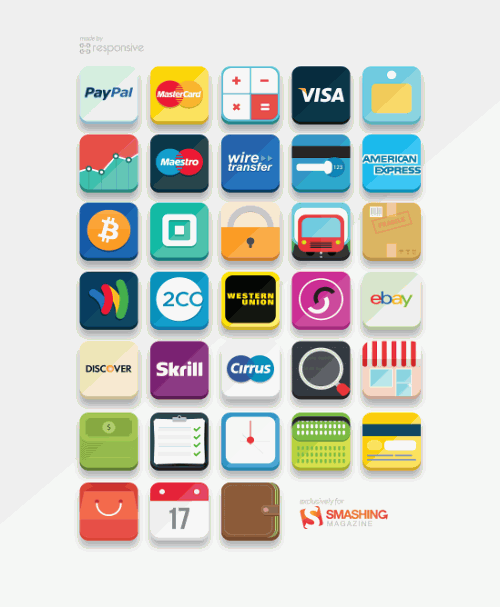 Preview of all e-commerce icons.