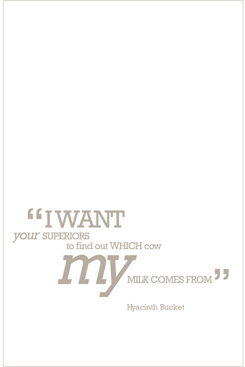 Playful words take on a new meaning with a different font – I want your superiors to find out which cow my milk comes from