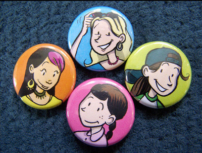 Pins, Badges and Buttons - Baby-Sitters Club Graphic Novel Buttons