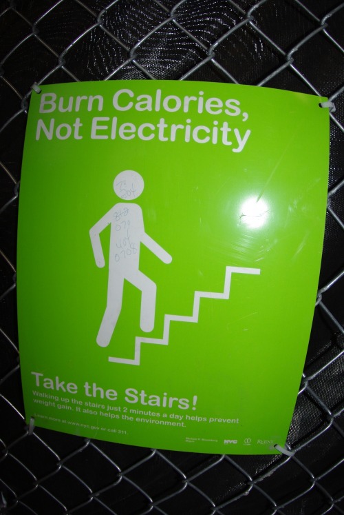 Wayfinding and Typographic Signs - burn-calories,-not-electricity