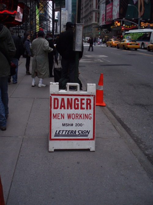 Wayfinding and Typographic Signs - danger-men-working