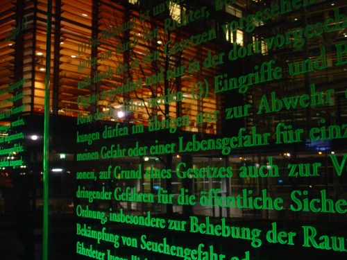 Wayfinding and Typographic Signs - human-rights-articles-in-berlin
