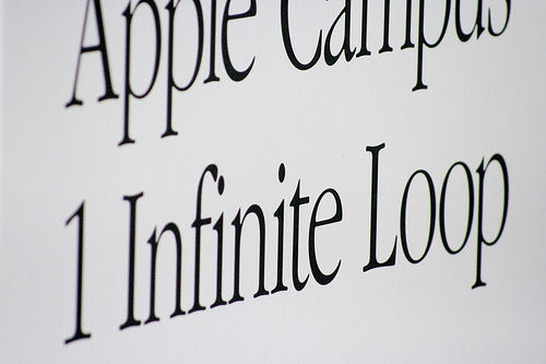 Apple Garamond signage closeup. by treviño.