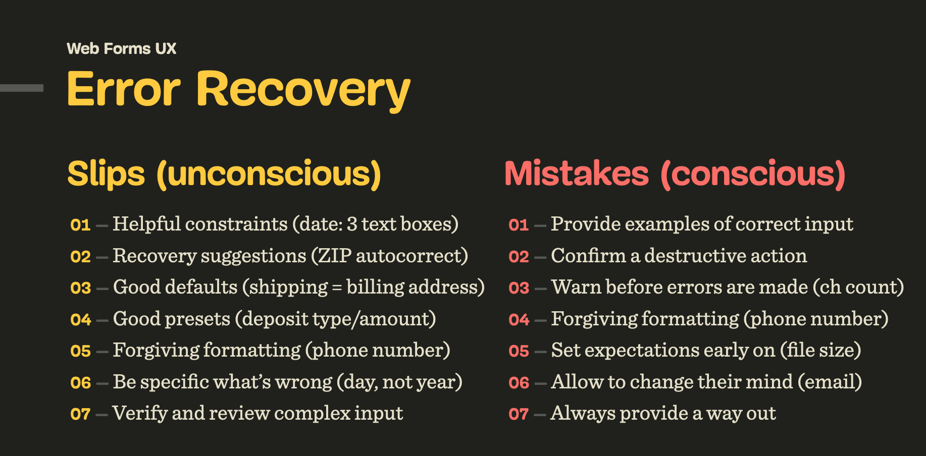 Not All Mistakes Are Good: Identifying the Types of Mistakes