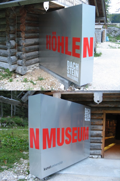 Wayfinding and Typographic Signs - dachstein-world-heritage-museum