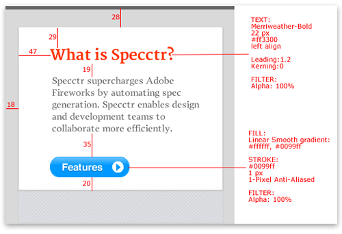 Specctr panel (Adobe Fireworks extension)