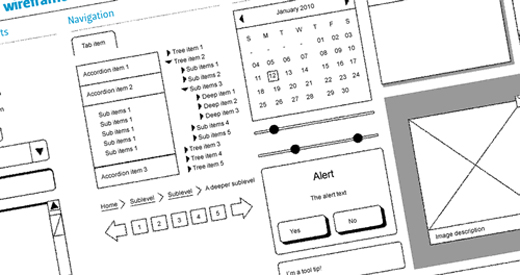 Android 1.6 Wireframe stencil for Omnigraffle