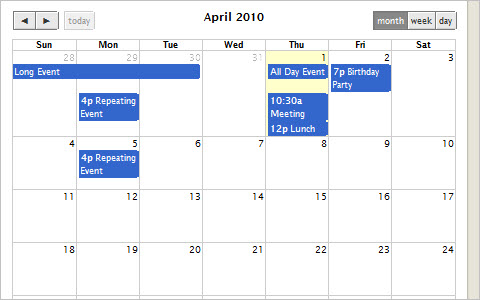 FullCalendar - Full-sized Calendar jQuery Plugin