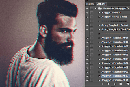 Freebie: Anaglyph Photoshop Actions