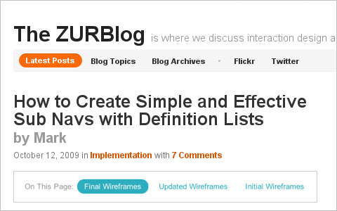 How to Create Simple and Effective Sub Navs with Definition Lists