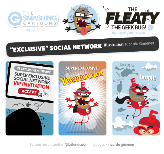 Smashing Cartoon #56: Exclusive Social Network