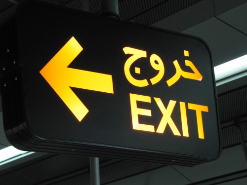 Wayfinding and Typographic Signs - tehran-metro-exit