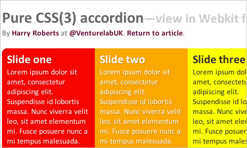 Pure CSS(3) accordion