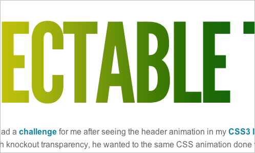 CSS3 Animations and Masking Text