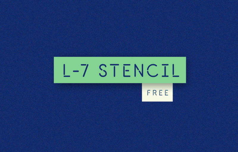 free fonts - L-7 Stencil