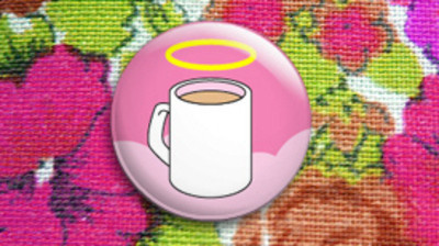 Pins, Badges and Buttons - Angel Tea badge