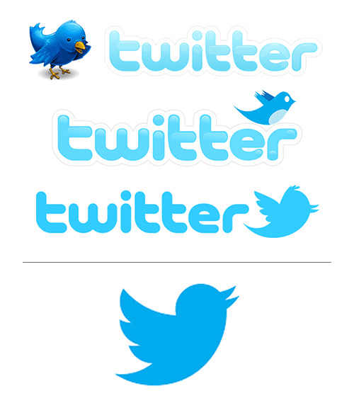 Twitter logo changes