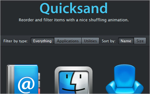 jQuery Quicksand plugin
