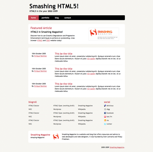 HTML 5 Layout