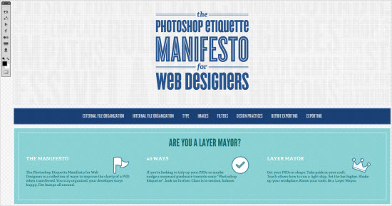 Photoshop Etiquette Manifesto for Web Designers