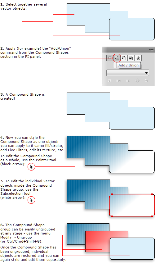 Compound Shapes in Fireworks CS5 (example)