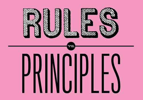 Rules versus principles