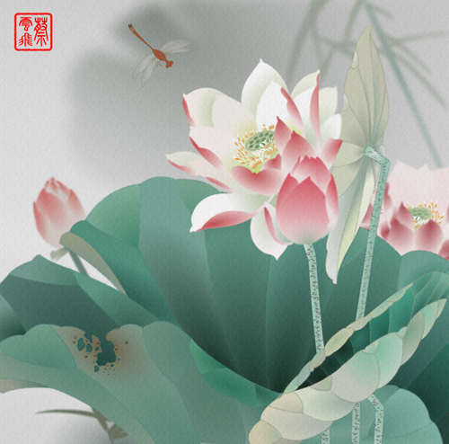 Chinese painting style in Adobe Fireworks