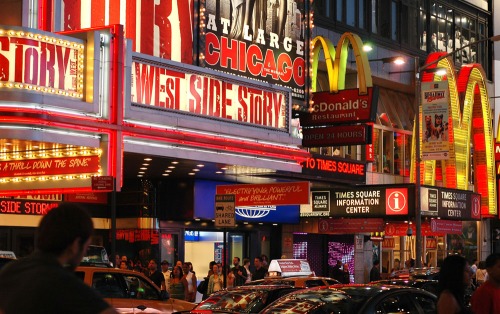 Wayfinding and Typographic Signs - broadway-at-night