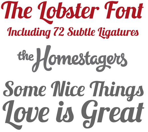 Lobster font