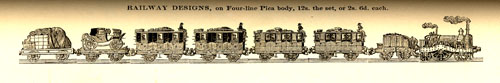 Thorowgood’s 48-point Railway Ornaments of 1841.