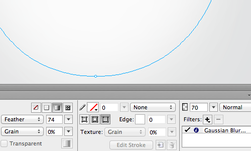 Feather edge and Gaussian Blur live filter.