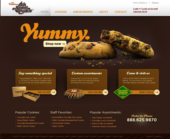 famous-cookies website